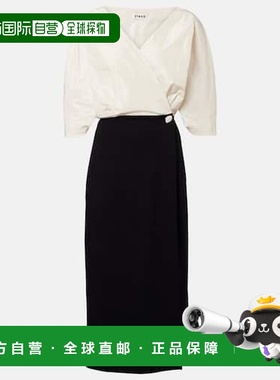 1h可退 潮奢 Staud 女士 Orion 缠绕式连衣裙 white白色 舒适时尚