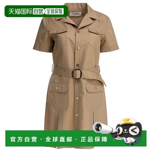 女士连衣裙 短袖 RR00X072403CD 浅棕色 连衣裙 SS2025 CELINE