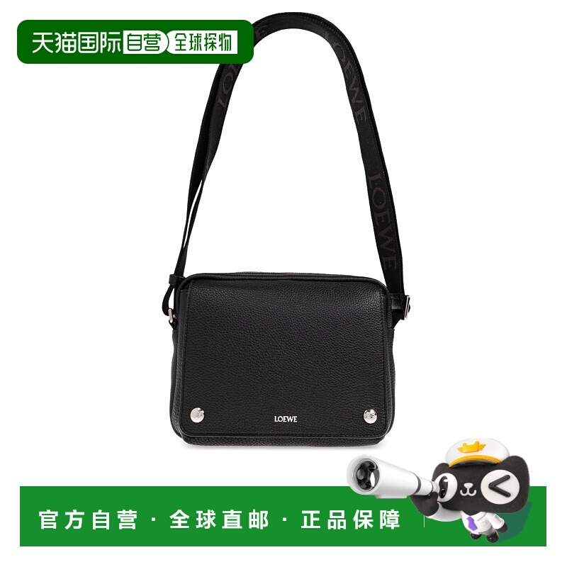 1h可退 LOEWE 男士单肩包 BANBA73X040BLACK AW2025 黑色 Shoulde