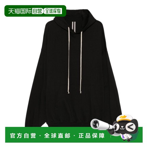 RICK OWENS 男士卫衣 RU02F4288BA09 AW2026 黑色 长袖连帽卫衣