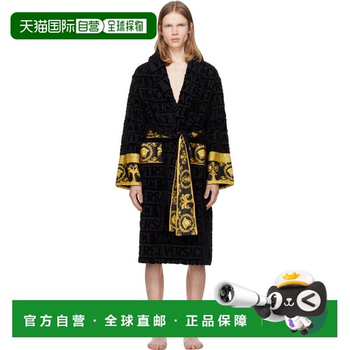 versace 范思哲 男士 黑色 I ♡ Baroque 浴袍 ZACJ00008ZCOSP052Z