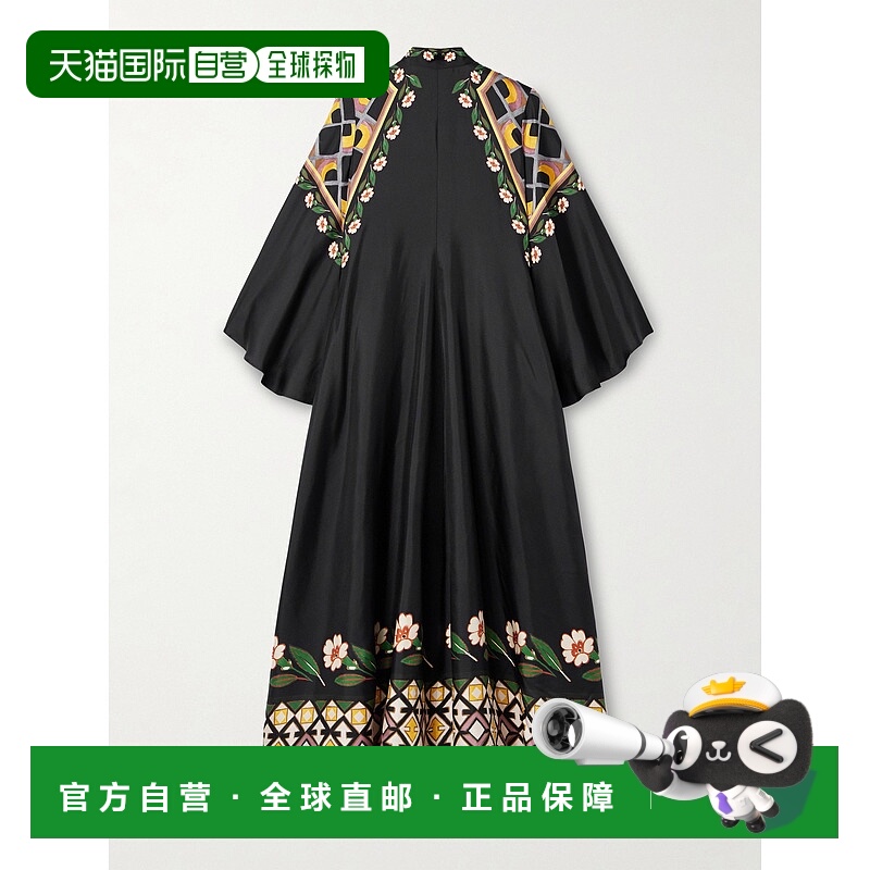 1h可退 潮奢 La Doublej 女士 Magnifico 打结领印花斜纹丝绸长款