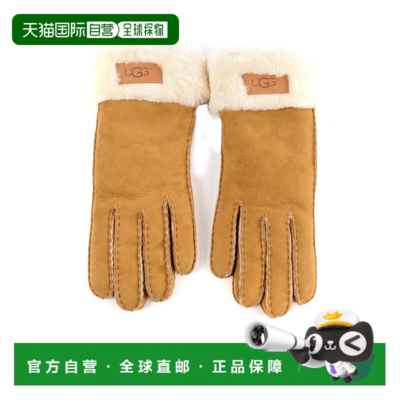 1h可退 UGG 女士手套 17369CHESTNUT AW2019 浅棕色 Turn Cuff wa