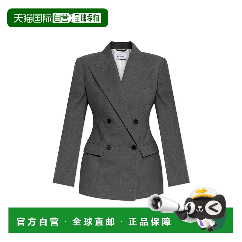 1h可退 GIVENCHY 女士西服 BW30KW14FU030 AW2025 灰色 Double-br