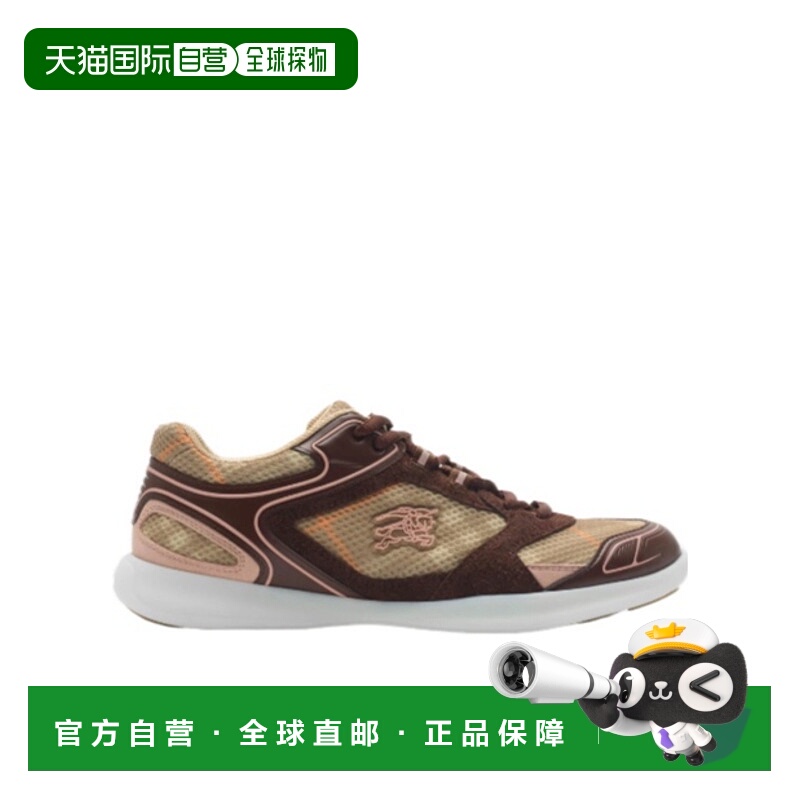 BURBERRY 男士运动鞋 81118281 AW2025 棕色 格纹 Matrix 运动鞋