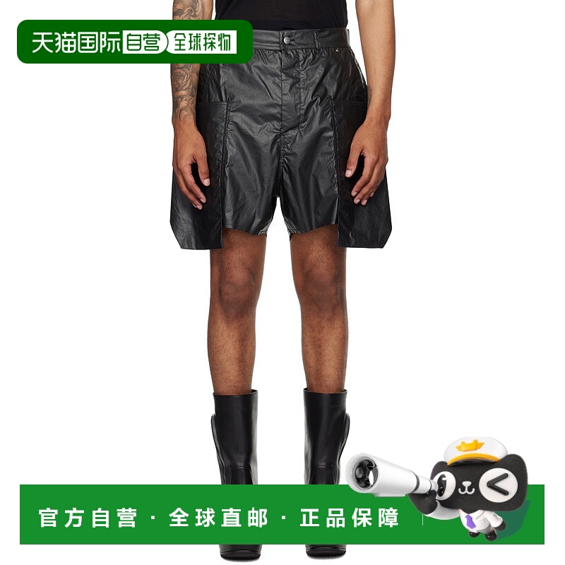 1h可退 RICK OWENS 男士短裤 RU02E1382PCT09 AW2025 黑色