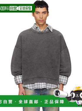 1h可退 潮奢 Acne Studios 艾克妮 男士 灰色徽标贴饰套头衫 CI01