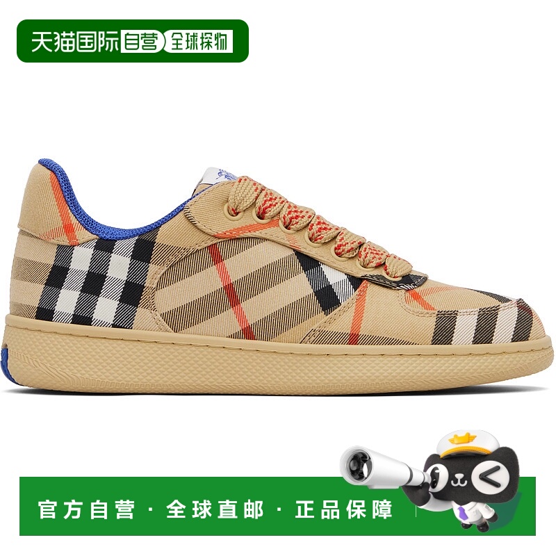 1h可退 潮奢 Burberry 巴宝莉 女士 黄褐色 Check Terrace 运动鞋