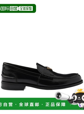 PRADA 男士商务休闲鞋 2DB223055FX000F0002 CO 黑色 徽标乐福鞋