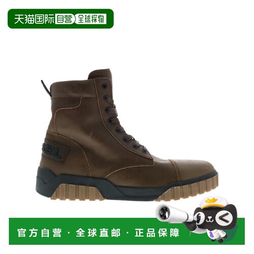 DIESEL 男士靴子 Y02012PR666T2167 AW2023 棕色 H-Rua AM 系带靴