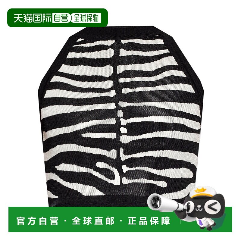 BALMAIN 女士衬衫 AF1AB022KD44EER SS2023 黑色 动物图案背心