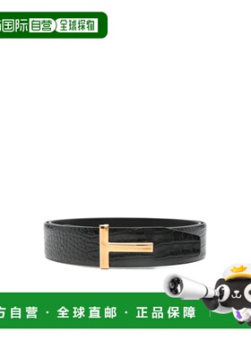 1h可退 TOM FORD 男士腰带 TB178LCL439GNAA SS2026 黑色 T标识腰