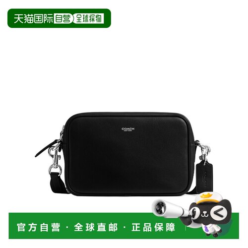 COACH 男士斜挎包 CCB51BLACK SS2026 黑色 蔻驰相机拉链单肩包