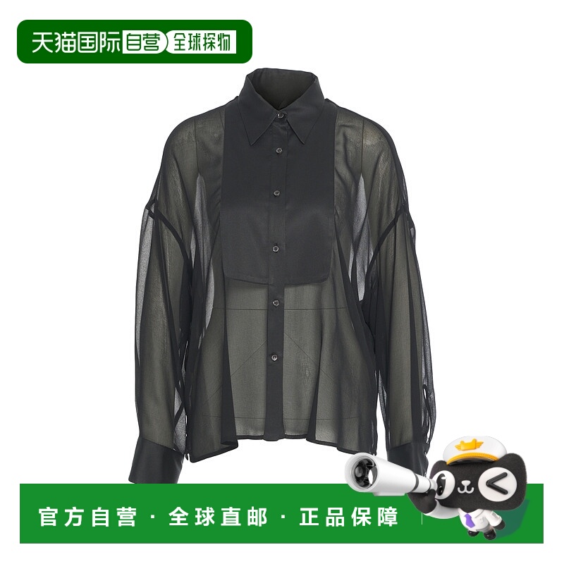 1h可退 PINKO 女士衬衫 106141A309Z99 AW2025 黑色 Camicia 'Mar