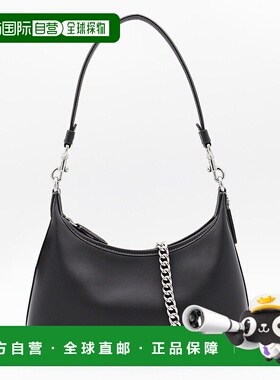 COACH 女士斜挎包 CW640LHBLK AW2024 黑色 徽标单肩包 皮革材质