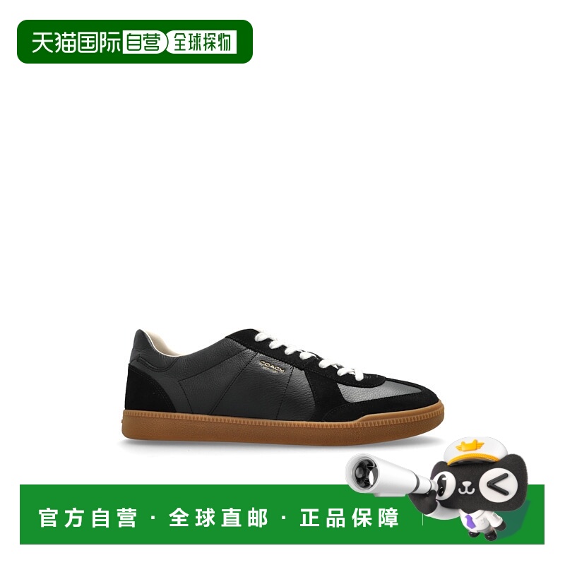 1h可退 Coach蔻驰男士运动鞋CAQ340BLKSS2025黑色S板鞋