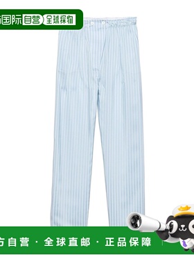 PRADA 女士休闲裤 P269J1C2CSOOOF0076 AW2025 蓝色阔腿裤