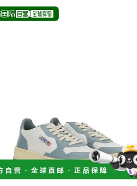 AUTRY 女士运动鞋 AULWWB56 SS2025 灰色 Light Blue Leather Sne
