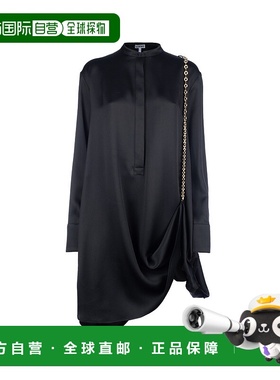 LOEWE 女士半身裙 S540Y09XKL1100 AW2023 黑色 链条衬衫式连衣裙