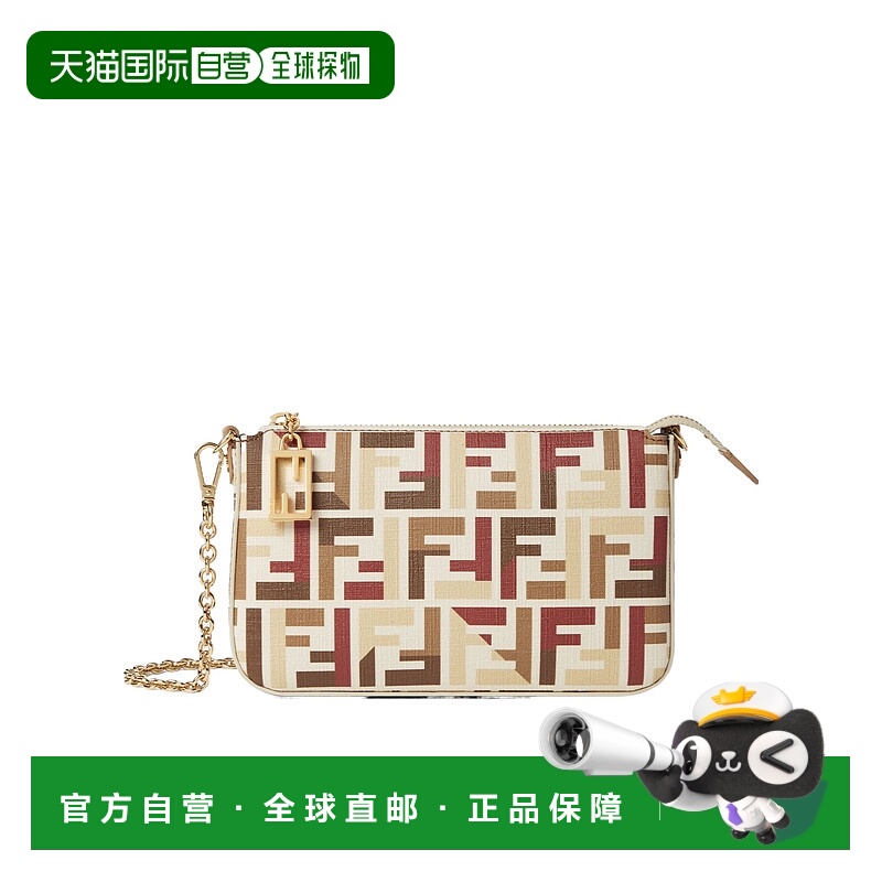 1h可退 FENDI 女士单肩包 8BS073AV1YF1TVK AW2025 花色 Baguette