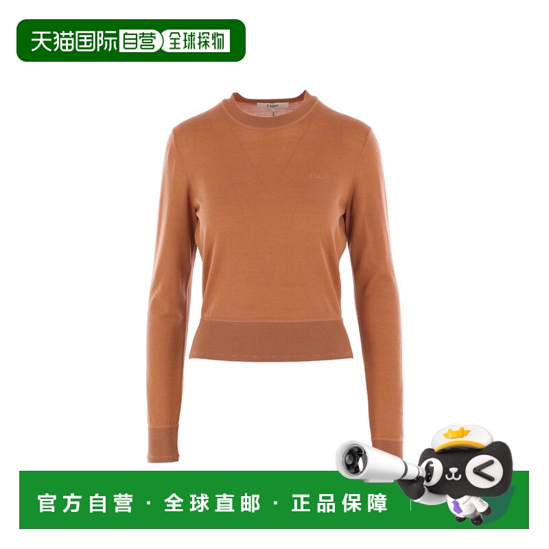 1h可退 CHLOÉ 女士针织毛衣 CH25AMP45616246 AW2025 棕色 长袖毛