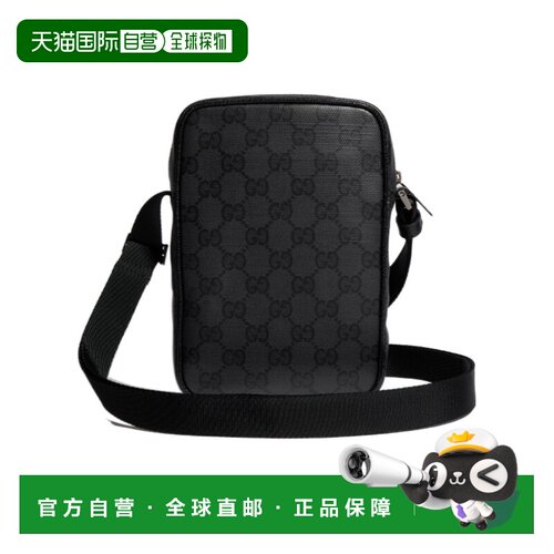 GUCCI 男士斜挎包 A002SFFAF9R1000 CO 黑色 GG迷你单肩包男包