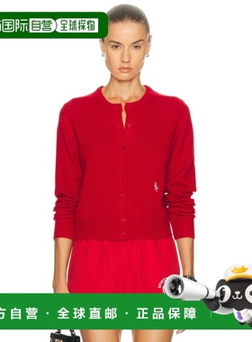 1h可退 潮奢 SPORTY & RICH 女士 羊绒针织开衫 WS07364302RE15