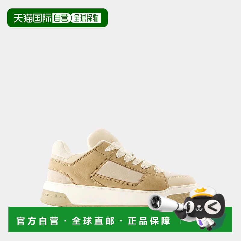 1h可退 HOGAN 男士运动鞋 HXM6670FL40TQC AW2024 浅棕色 Hogan H