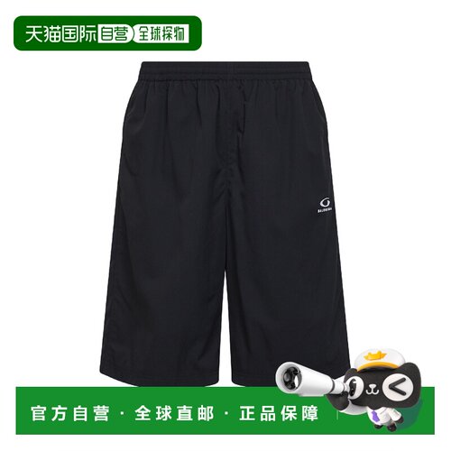 BALENCIAGA 男士短裤 866539TUO051000 SS2026黑色五分裤休闲裤