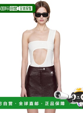 1h可退 潮奢 Courreges 女士 白色 Loop 90's Rib 连体衣 125JBD1