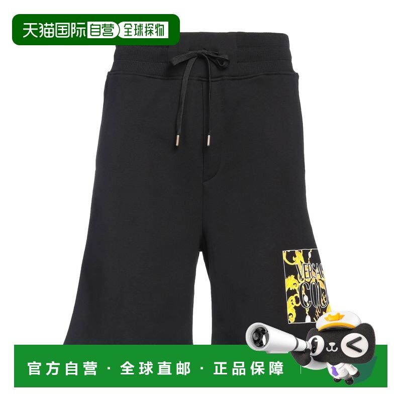 潮奢 versace 范思哲 男士 运动短裤 black黑色 舒适时尚