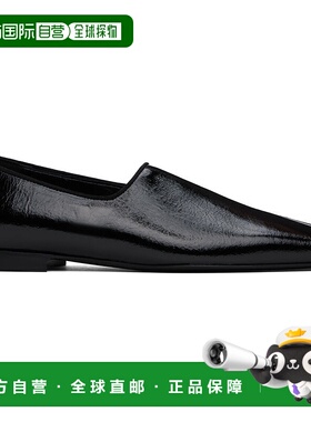 1h可退 潮奢 toteme 女士 黑色 The Piped 乐福鞋 244WAS0159LE00