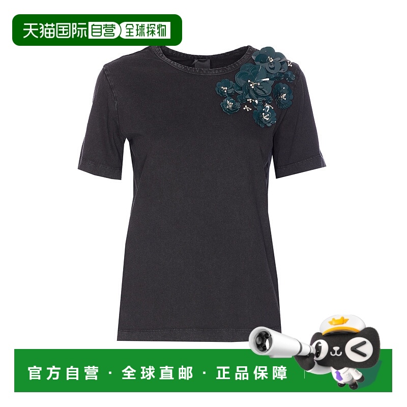 1h可退 PINKO 女士T恤 106030A2ZLZ98 AW2025 黑色 Black Dominga