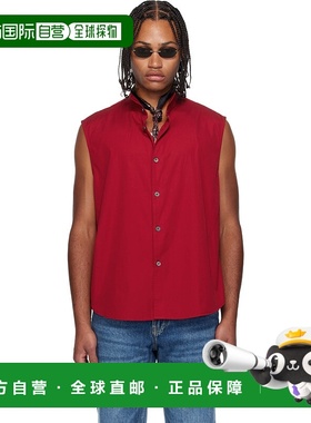 1h可退 潮奢 Our Legacy 男士 红色 Wing Sleeveless 衬衫 M4252W