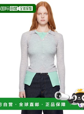 1h可退 潮奢 Tom Ford 汤姆 福特 女士 灰色 LS Shrunken Polo 衫