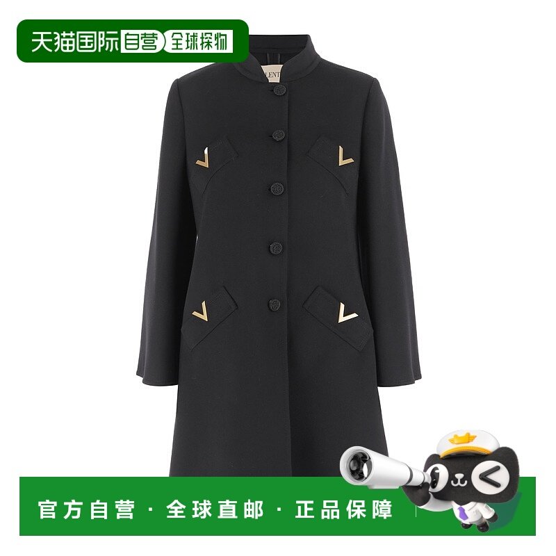 VALENTINO 女士大衣 BCA7T06JA0NO AW2025 黑色 长袖大衣