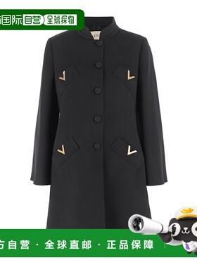 VALENTINO 女士大衣 BCA7T06JA0NO AW2025 黑色 长袖大衣