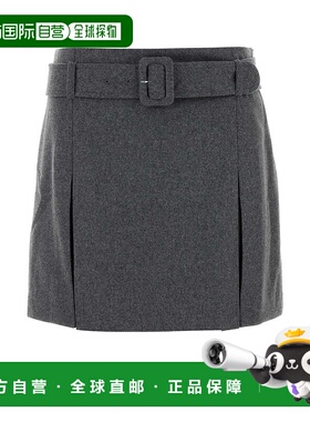A.P.C. 女士半身裙 WOAPNF06464PLA AW2025 灰色腰带半身裙 a字裙