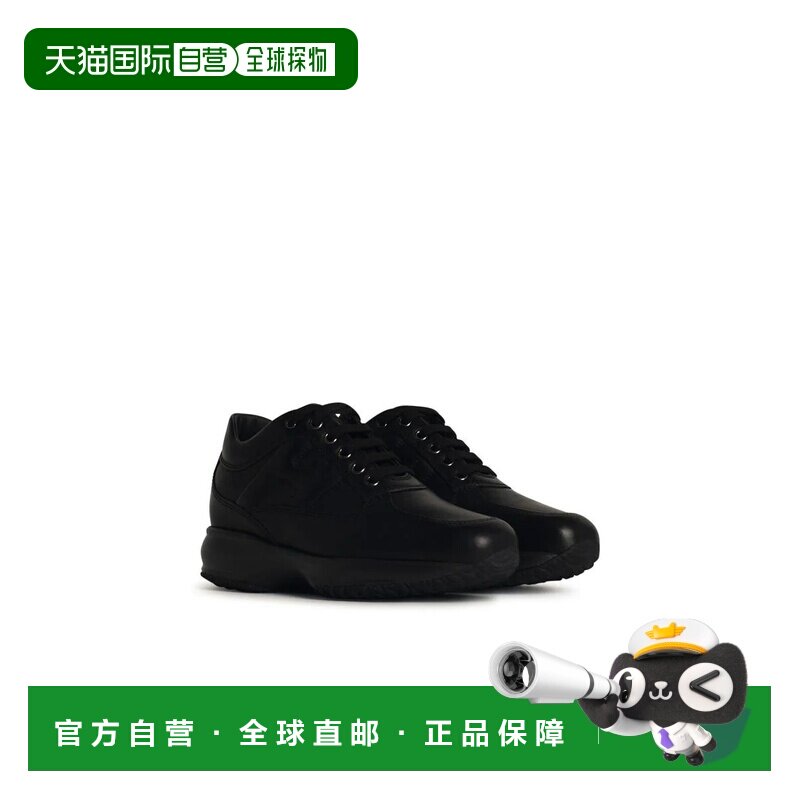 1h可退 HOGAN 女士运动鞋 HXW00N00010KXTB999 CO 黑色 圆头低帮