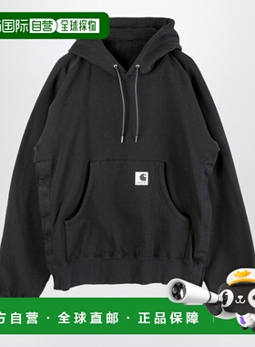 1h可退 潮奢 Sacai 女士 黑色棉质连帽衫 2500993SCO001