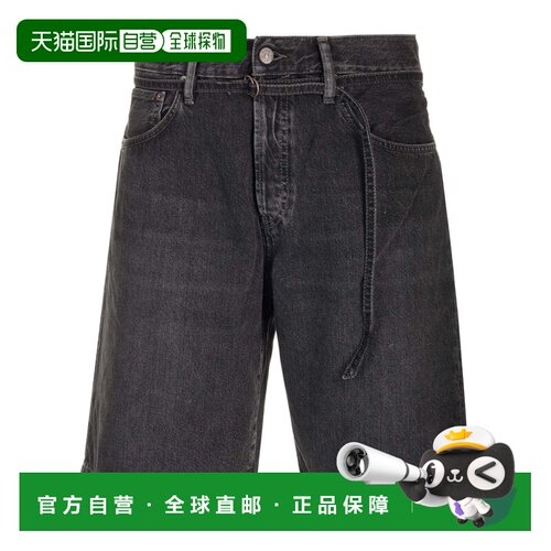 ACNE STUDIOS 男士短裤 CE0048900 CO 黑色 腰带环牛仔短裤五分裤