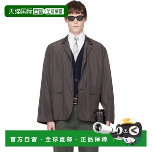 1h可退 潮奢 Thom Browne 汤姆 布朗 男士 灰色 Packable Flap Po