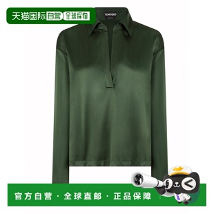 1h可退 潮奢 Tom Ford 汤姆 福特 女士 真丝缎面弹力衬衫 TS2144F