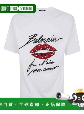 BALMAIN 男士T恤 EH1EH170PC74GQV SS2025 白色 Embroidere T-shi