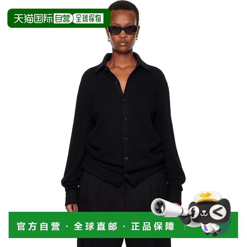 1h可退 潮奢 zegna 杰尼亚 女士 黑色 Oasi Cashmere 开衫 UCK8MA