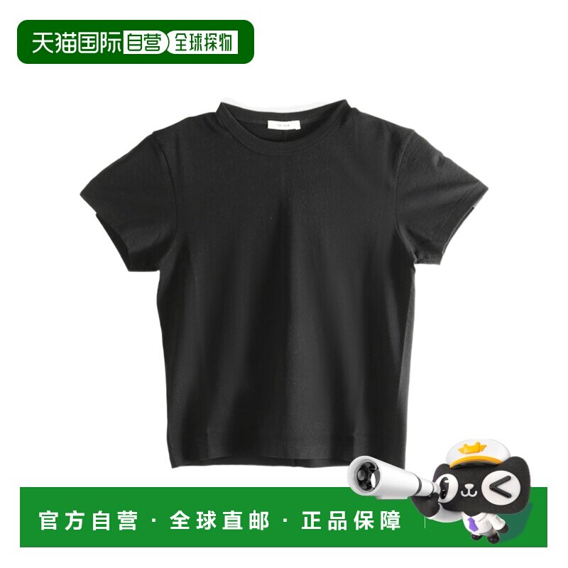 THE ROW 女士T恤 10839K724BLK SS2026 黑色 Jovita 短袖上衣 - 实物图