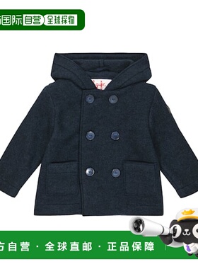 1h可退 潮奢 il gufo 婴儿 双排扣连帽大衣童装 blue蓝色 舒适时
