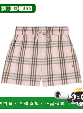 BURBERRY 女士短裤 81236421 SS2026 粉红色 格纹短裤