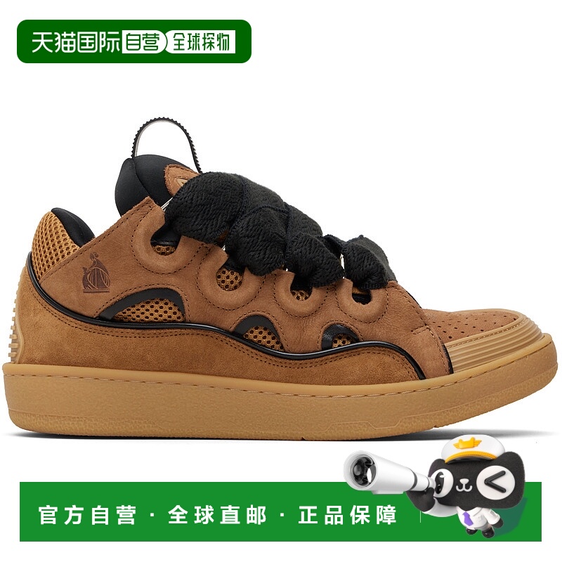 1h可退 潮奢 Lanvin 朗雯 女士 黄褐色 Curb Leather 运动鞋 FUSK
