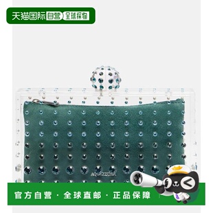 1h可退 潮奢 AQUAZZURA 女士 Tequila suede-lined 迷你珠饰手包